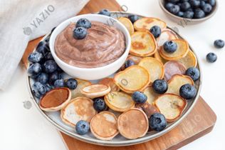 Pancake Cereal with Yogurt