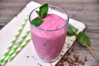 Smoothie de yogur de frambuesa