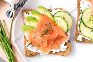 Tartine avocat et saumon fumé