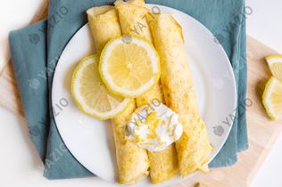 Zitronen-Joghurt-Crêpes