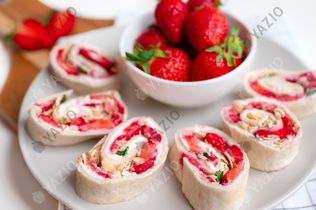 Wraps à la fraise pour le petit déjeuner