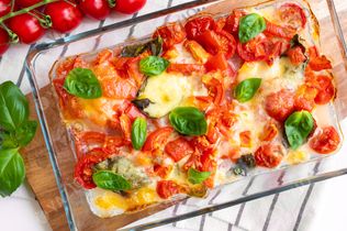 Gratin de poisson et tomates