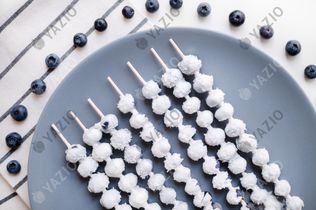 Frozen Coconut Blueberry Skewers