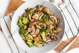 Poulet, champignons & brocoli 