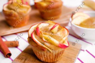 Muffins con rosa de manzana