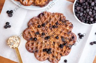 Blaubeer-Haferflocken-Waffeln