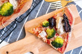 Pizza de frango grelhada