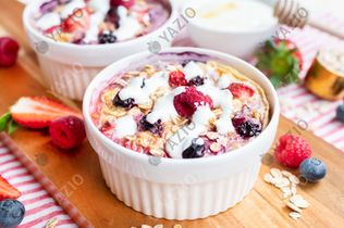 Flocons d'avoine aux fruits rouges