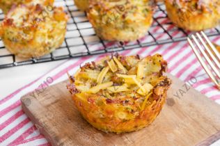 Hash-Brown-Muffins mit Brokkoli und Cheddar