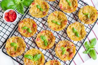 Savory Zucchini & Bell Pepper Muffins