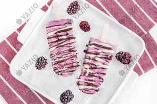 Barras veganas de sorvete de amora