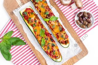 Zucchini Pizza Boats