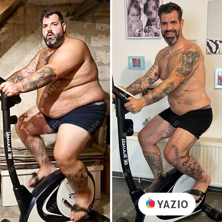 Sascha lost 200 lb with Yazio