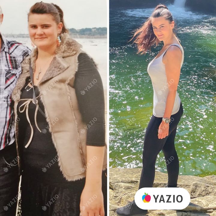 Nadine perdeu 26 kg com o Yazio