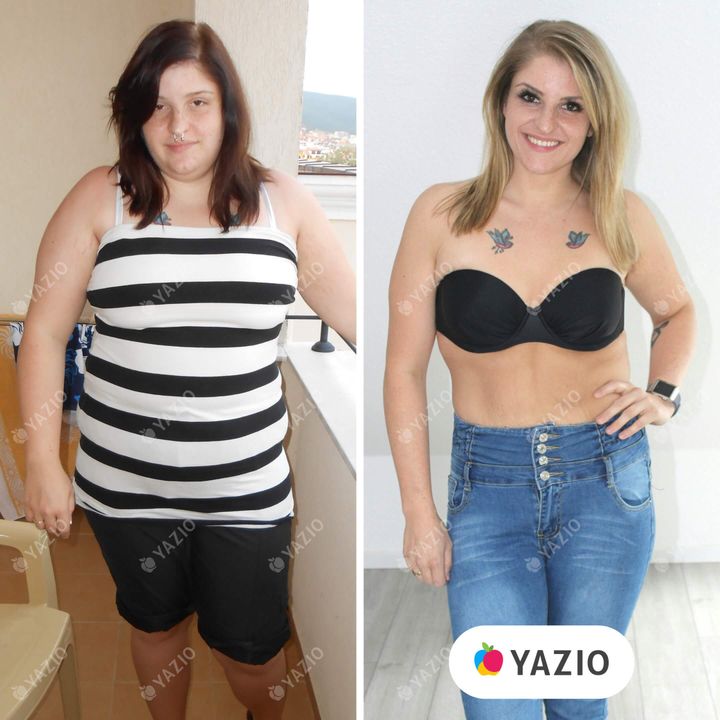 Angelina perdeu 39 kg com o Yazio