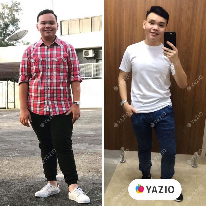 Velasco lost 75 lb with Yazio