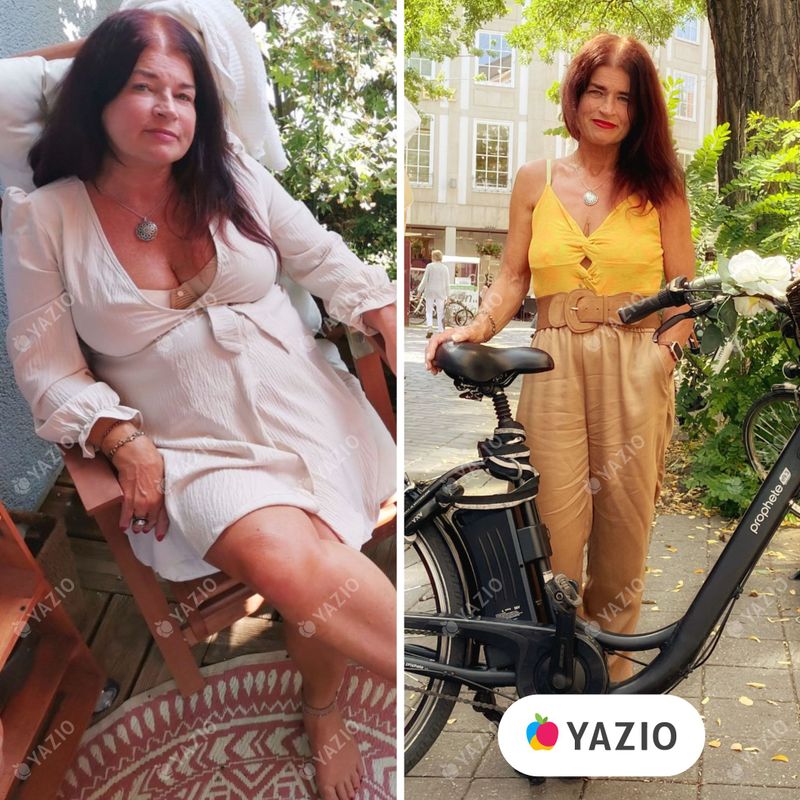Bille lost 50 lb with Yazio