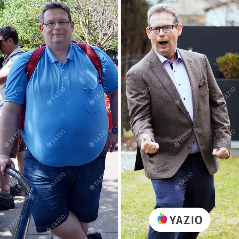 Dietmar hat 65 kg mit Yazio abgenommen