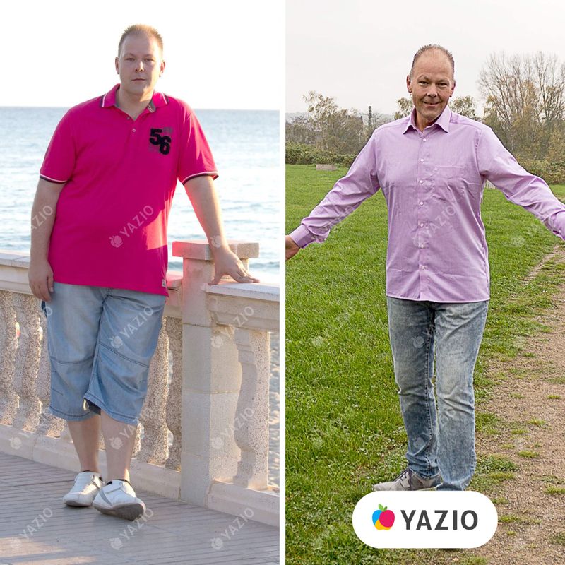 Manuel hat 45 kg mit Yazio abgenommen