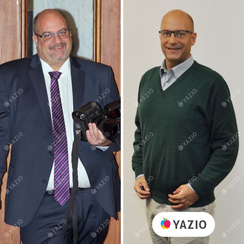 Thomas hat 42 kg mit Yazio abgenommen