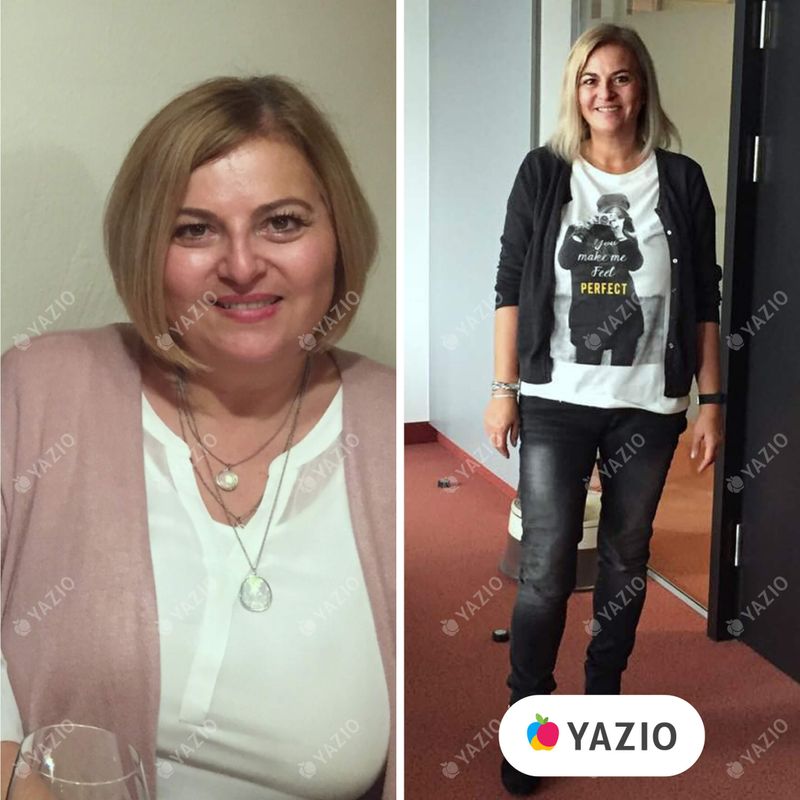 Karin hat 18 kg mit Yazio abgenommen