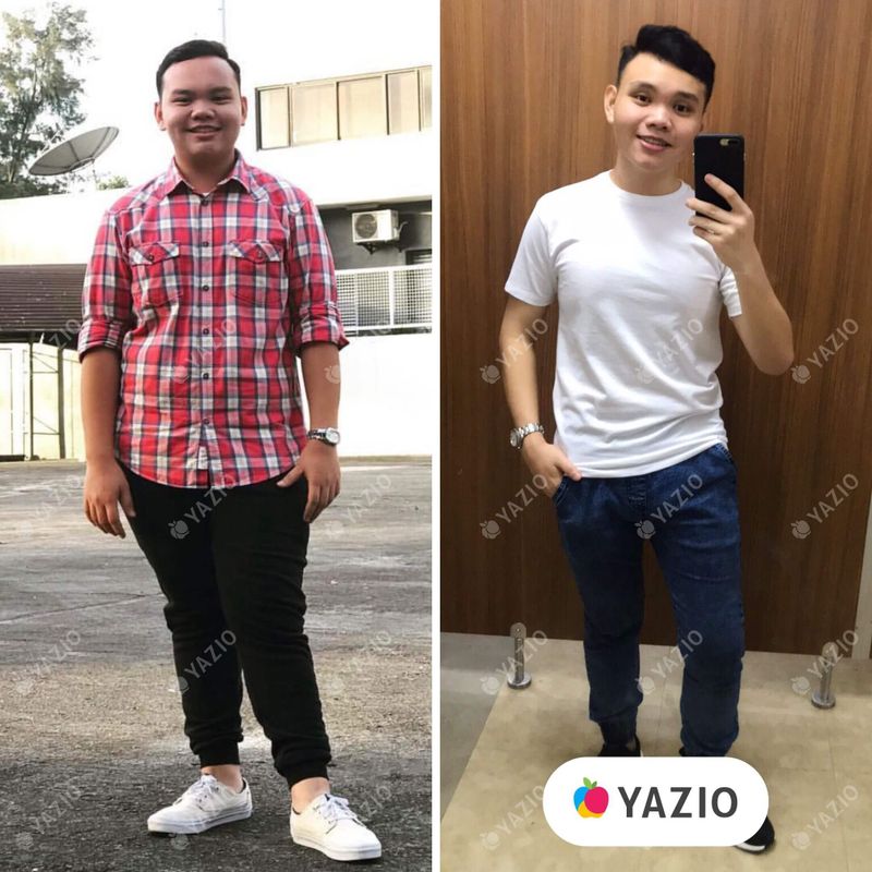 Velasco lost 75 lb with Yazio