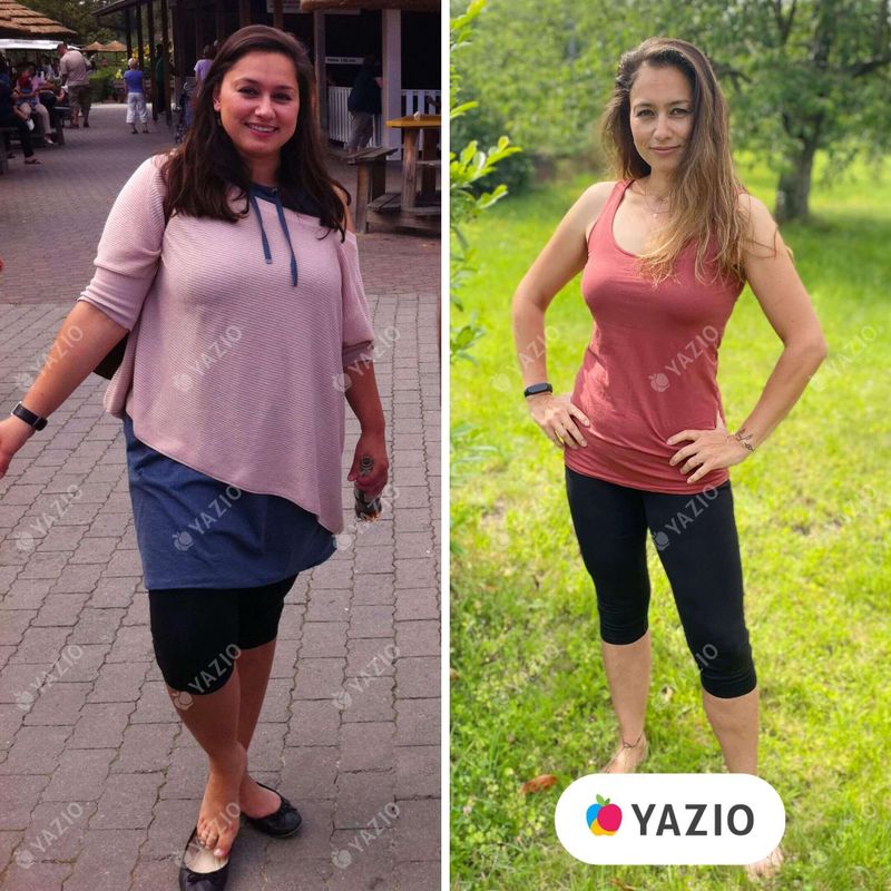 Claudia hat 46 kg mit Yazio abgenommen