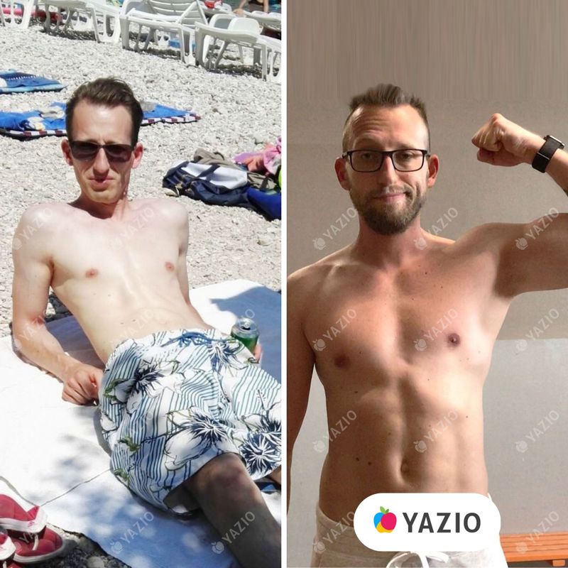 Uwe gained 31 lb with Yazio
