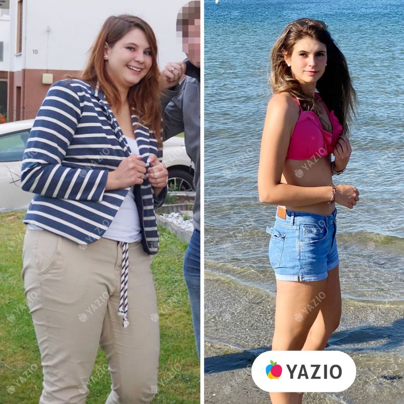 Nadine lost 66 lb with Yazio